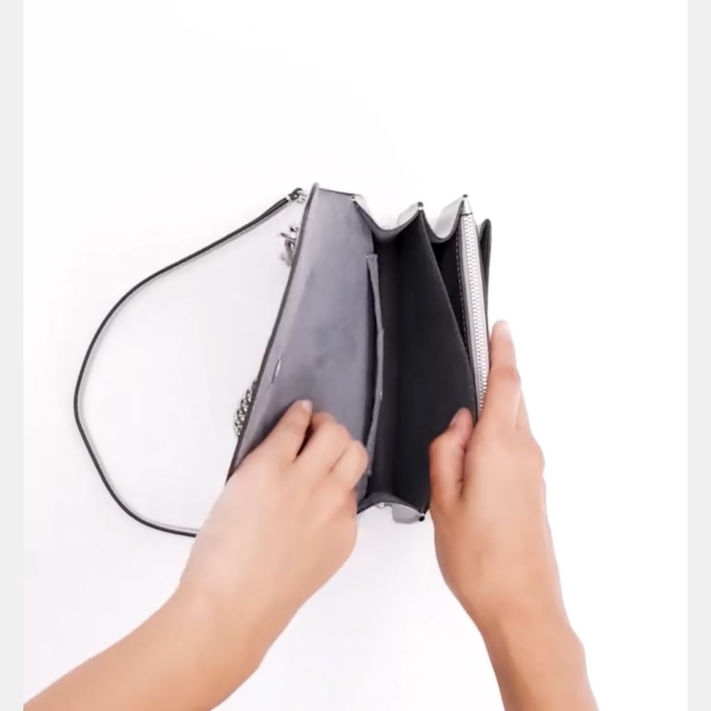 Coach Mini Klare Crossbody! Silver/Metallic! - Picture 9 of 16